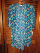 NWT LuLaRoe OPEN FRONT Blue Geometric Design KIMONA-STYLE Ladies JACKET-... - $14.85