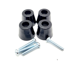 5/8&quot; Tall Round Rubber Bumper Feet 3/4&quot; Wide with 6-32 Stud Screws for E... - £8.29 GBP+