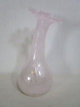 Vintage Blown Glass Vase Pink 9 inch tall - £39.10 GBP