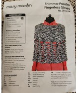 Mary Maxim Shimmer Poncho ~ Fingerless Gloves ~ Knitting Kit ~ ZEBRA - $40.92 CAD