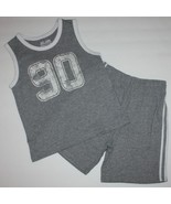 The Children&#39;s Place Boy&#39;s Matchables Gray Athletic Tank Top Shorts Tank... - £5.67 GBP