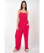 VERY J Pintuck Detail Woven Sleeveless Jumpsuit - $869.35 MXN