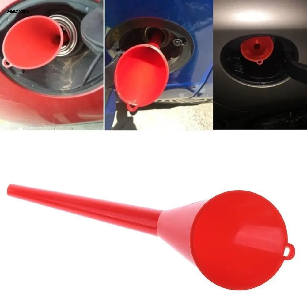 Multi-function Red/Yellow Motorcycle Car Long Mouth Funnel Engine Machine Funn - £10.42 GBP