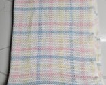 Beacon Pastel Baby Blanket Waffle Weave Plaid WPL 1675 Woven Knit Rainbow  - $40.54