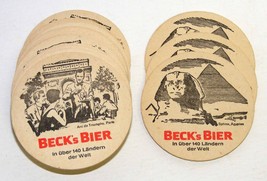 Beck&#39;s Beer Coasters Lot of 25 Vintage Double Sided - $15.00