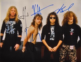 Metallica Signed Photo x4 - L. Ulrich, J. Hetfield, K. Hammett, J. Newsted - £699.07 GBP
