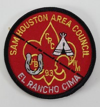 Vintage 1993 Sam Houston El Rancho Cima Black Border Boy Scouts BSA Camp Patch - $11.69