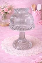 Vintage Large Clear Crystal Fairy Lamp 12"  Cottagecore Table Lamp Candl... - $118.75
