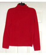 Charter Club Red 2-Ply Cashmere Sweater Size PM Petite Medium Turtleneck... - $23.76