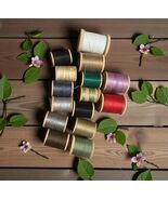 Vtg Lot of 15 STAR size 50/Polyblend etc Thread on Wooden Spools Mix Col... - $27.73 CAD