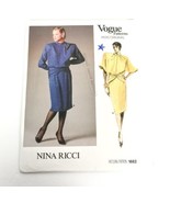 Vogue Pattern 1662 Nina Ricci Dress Size 8 Paris Original Vintage Uncut - $25.69