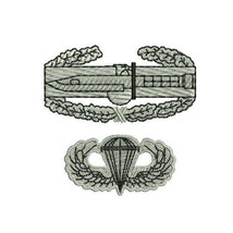 CAB Basic Parachutist Wings Combat Action Badge Airborne EMBROIDERED POL... - $610.92 MXN