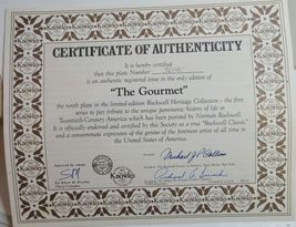 KNOWLES CHINA COLLECTOR'S PLATE NORMAN ROCKWELL'S "THE GOURMET" image 5