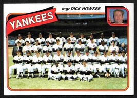 New York Yankees Team Card 1980 Topps #424 ex mt - $0.99