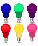 KQHBEN LED Colored Light Bulbs 9Watts (60W Equivalent), E26 Base for Wed... - £20.29 GBP