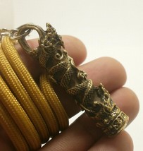 Duo naga nak snake pendant necklace Thai amulet Thailand talisman life protectio - £23.16 GBP
