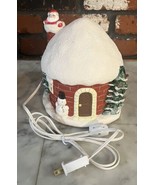 Vintage Ceramic Light Up Snow House Igloo Santa Snowman Christmas Trees - $58.46 CAD