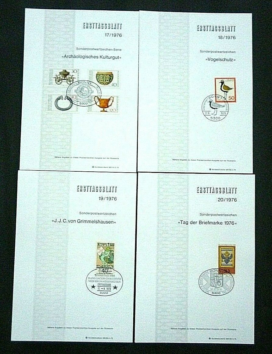 1976 Lot of 19 FDC / ETB Sheets German Post Deutsche Bundespost BRD Item image 7