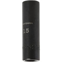 CRAFTSMAN Deep Impact Socket, Metric, 1/2-Inch Drive, 15mm (CMMT16076) - £15.97 GBP
