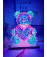 Rainbow Glow Holographic LED Teddy Bear Light Lamp - £39.87 GBP