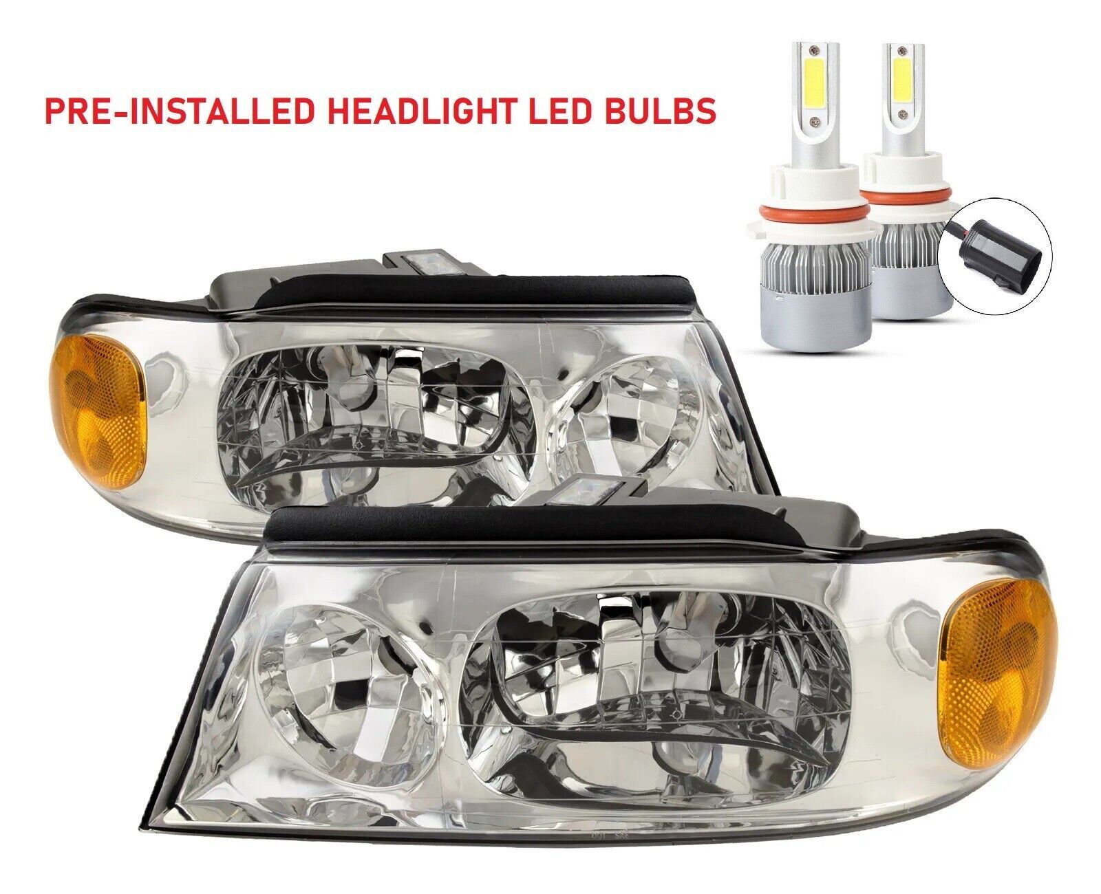 COUNTRY COACH MAGNA 2007 2008 HEADLIGHTS HEAD LIGHTS LAMPS LED BULBS PAI... - $217.80