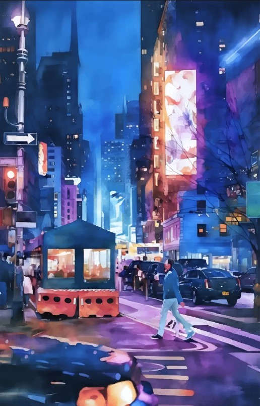 Digital Wall Art - Title: Night Life - $4.49