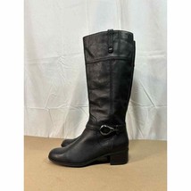 Bandolino Black Leather Tall Riding Boots Wmns Sz 8 M - £31.63 GBP