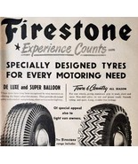 1954 Firestone Vehicle Tires Import Advertisement Autocar Automobilia DWPP9 - $24.99