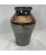 Paw Print Dog URN Clay W/Dark Blue Glaze Dog Paws Pet Cremation Ashes URN - €47,79 EUR
