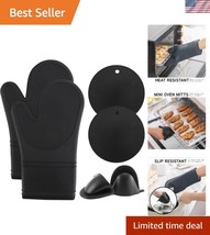 Durable Waterproof Kitchen Oven Mitts Set - 6-Piece Heat-Resistant Colle... - $840.68 MXN