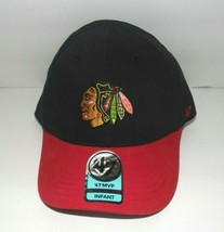 &#39;47 MVP NFL  Infant Chicago Blackhawks Baseball Cap Hat Adjuster NWT - £8.48 GBP