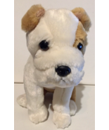 Bull dog plush 10 inches from nose-tail brown &amp; white by Chelsea Teddy B... - $8.17