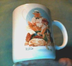 Norman Rockwell Coffee Cup 1987 &quot;Catching the Big One&quot; Museum Collections, Inc. - £6.21 GBP