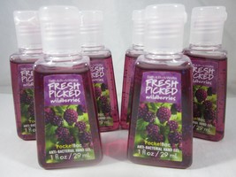 6 Bath &amp; Body Works PocketBac Hand Sanitizer Fresh Picked Wildberries  - £19.74 GBP