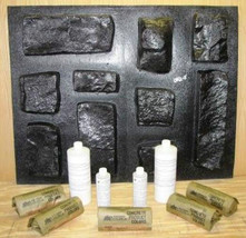 OKL-43K Limestone Veneer Rocks & DIY Supplies Kit+ 43 Molds Make 1000s of Stones image 1