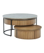Fridley - Gray / Brown / Black - Nesting Cocktail Tables (Set of 2) - $9,692.20 MXN