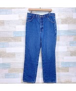 Lands End Vintage USA Made Flannel Lined Jeans Blue Square Rigger Mens 3... - $44.54