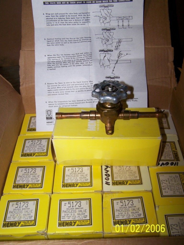 Henry Valve CO. 5173 3/8&quot; ODS GLB SHUTOFF  5100 Series Golden Bantam PAC... - $58.50