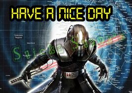 Have a nice day Star Wars Red Lightsaber sword theme Vinyl Sticker Decal - $5.93