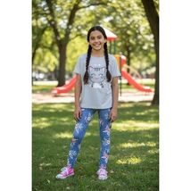 Big Girls Pants Unbranded Big Girls Floral Pants Size 160 (L) Blue/Floral - $3.85