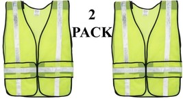 2-PACK Ironwear Lime Mesh Breakaway Safety Vest Dogwalk Hike Jog Bike ONE SIZE - £10.38 GBP