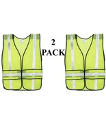 2-PACK Ironwear Lime Mesh Breakaway Safety Vest Dogwalk Hike Jog Bike ON... - £10.14 GBP