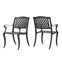 Christopher Knight Home Hallandale Outdoor Cast Aluminum Chairs 2-Pcs Set - £174.52 GBP