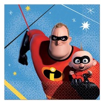 Incredibles 2 Dessert Beverage Napkins Birthday Party Supplies 16 Per Package - £3.20 GBP