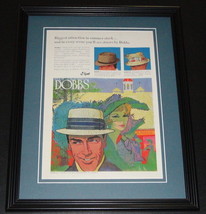 1959 Dobbs Straw Hat 11x14 Framed ORIGINAL Vintage Advertisement - £38.87 GBP