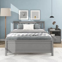 Full Bed with Headboard and Footboard for Kids, Teens, Adults,with a Nightstand, - £213.46 GBP