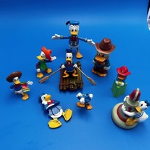 VTG Lot Of 10 Disney Donald Duck Vinyl Rubber Squeaky Bath Toy Figure Lo... - $22.44