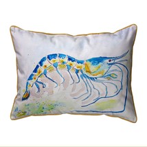 Betsy Drake Blue Shrimp Extra Large Zippered Pillow 20x24 - £48.54 GBP
