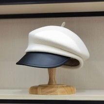 2022New style fashion  cloth leather eaves cap Beret Korean edition exquisite fa - £69.40 GBP