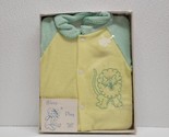 Vintage Les Originals Sleep &#39;n Play Terrycloth Sleeper Lion Yellow 12-18... - £15.22 GBP